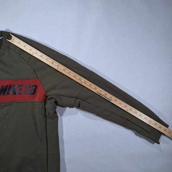Nike SB Men's XL Everett Sweatshirt Olive Green Long Sleeve Crew Neck Sweater - Picture 13 of 15